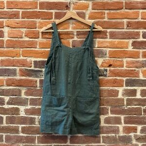 Cedar & Vine - Everyday Shortall - Forest Green Linen - size xs